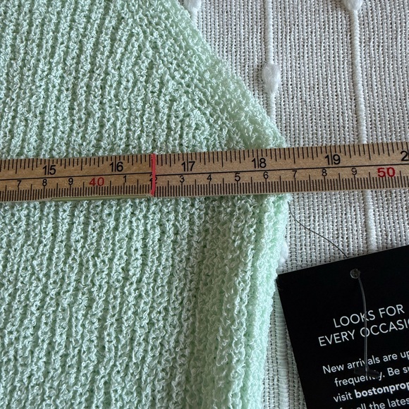 Boston Proper Light Green Textured Knit Top - Picture 6 of 14